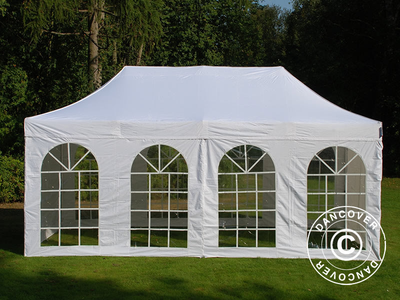 Foldetelt FleXtents PRO Vintage Style 3x6m Hvid, inkl. 6 sider