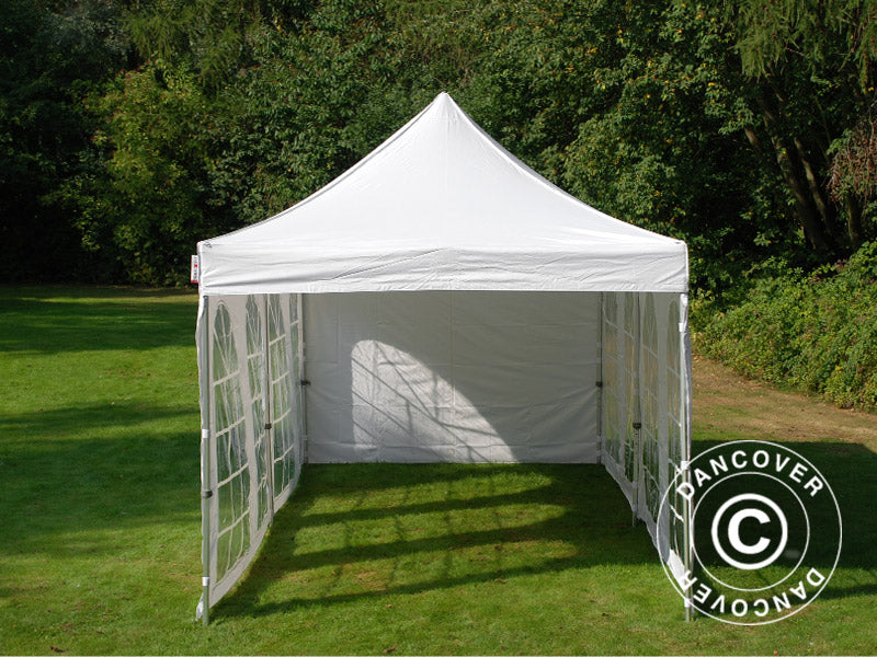 Foldetelt FleXtents PRO Vintage Style 3x6m Hvid, inkl. 6 sider