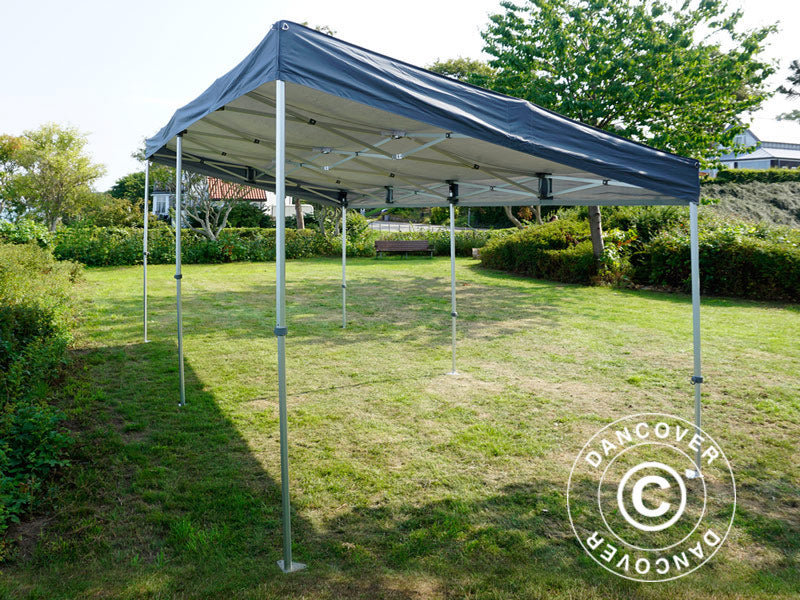 Foldetelt FleXtents PRO Trapezo 3x6m Grå, inkl. 4 sider