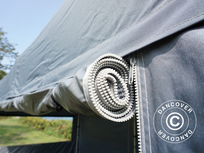 Foldetelt FleXtents PRO Trapezo 3x6m Grå, inkl. 4 sider