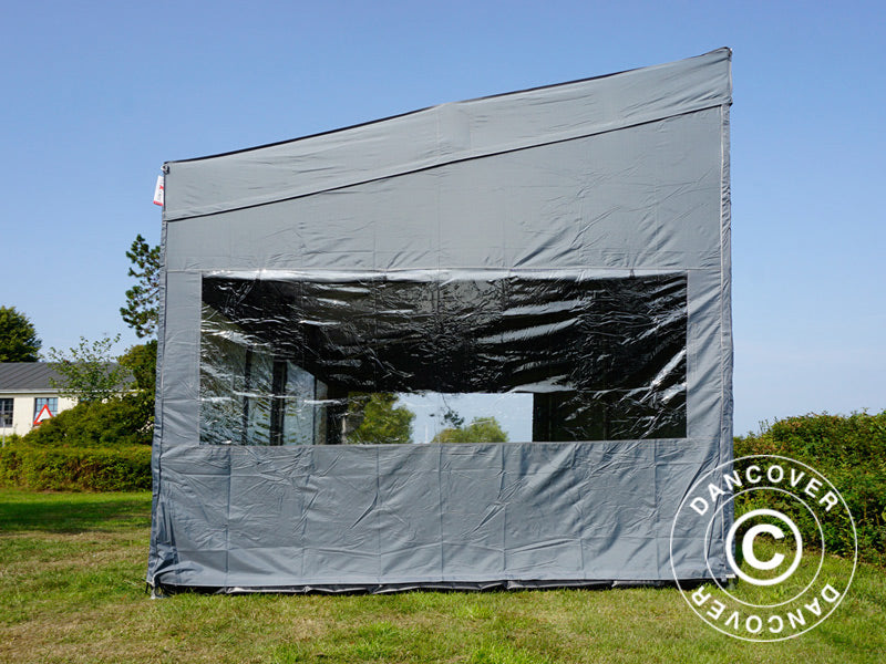 Foldetelt FleXtents PRO Trapezo 3x6m Grå, inkl. 4 sider