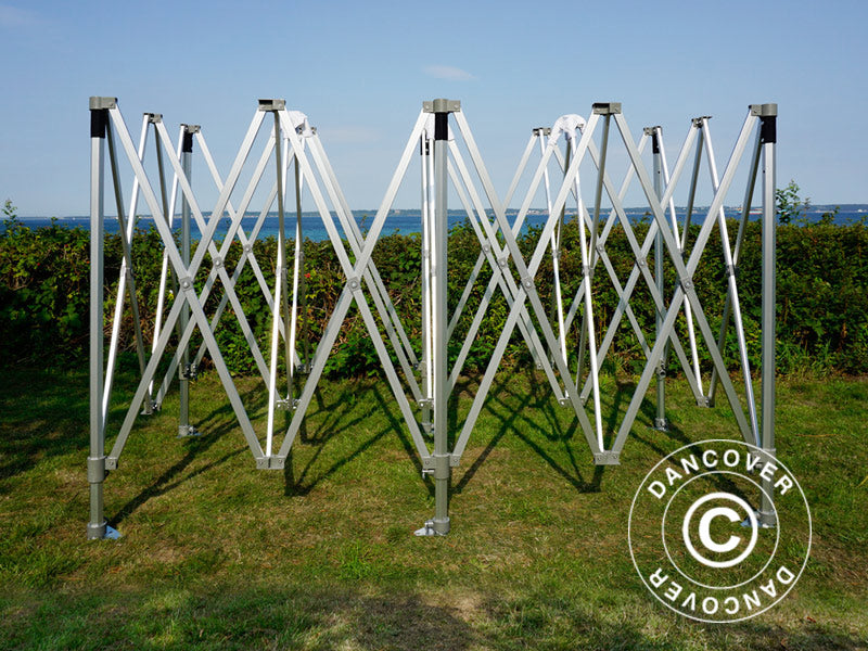 Foldetelt FleXtents PRO Trapezo 3x6m Grå, inkl. 4 sider