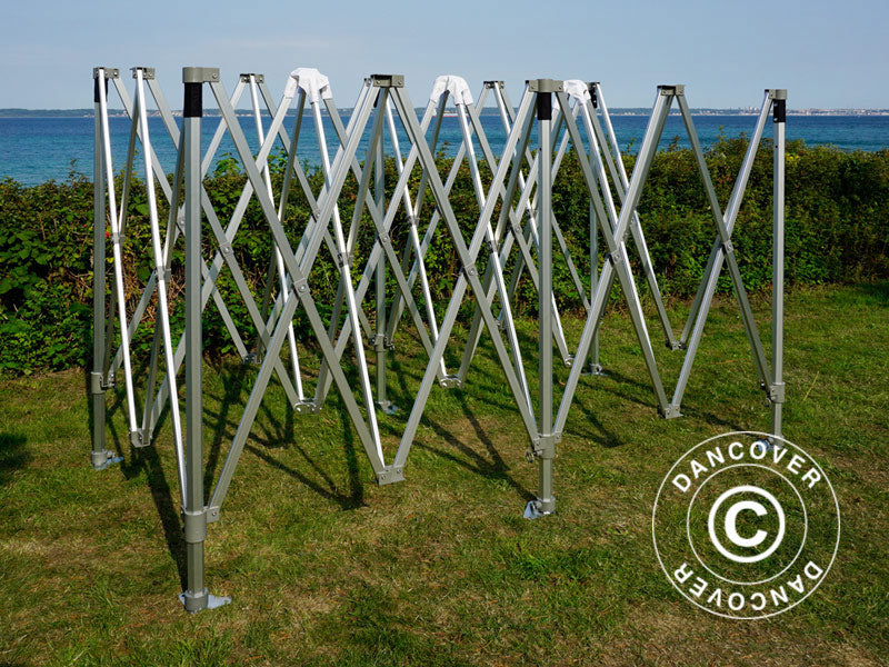 Foldetelt FleXtents PRO Trapezo 3x6m Grå, inkl. 4 sider