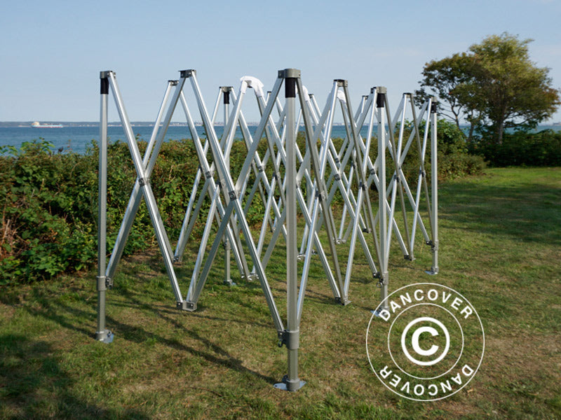 Foldetelt FleXtents PRO Trapezo 3x6m Grå, inkl. 4 sider