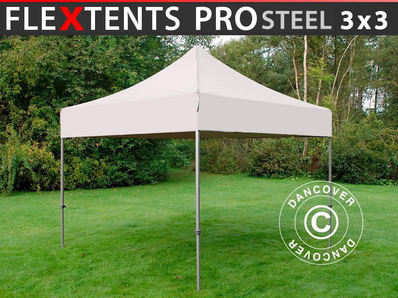 Foldetelt FleXtents PRO Steel 3x3m Latte