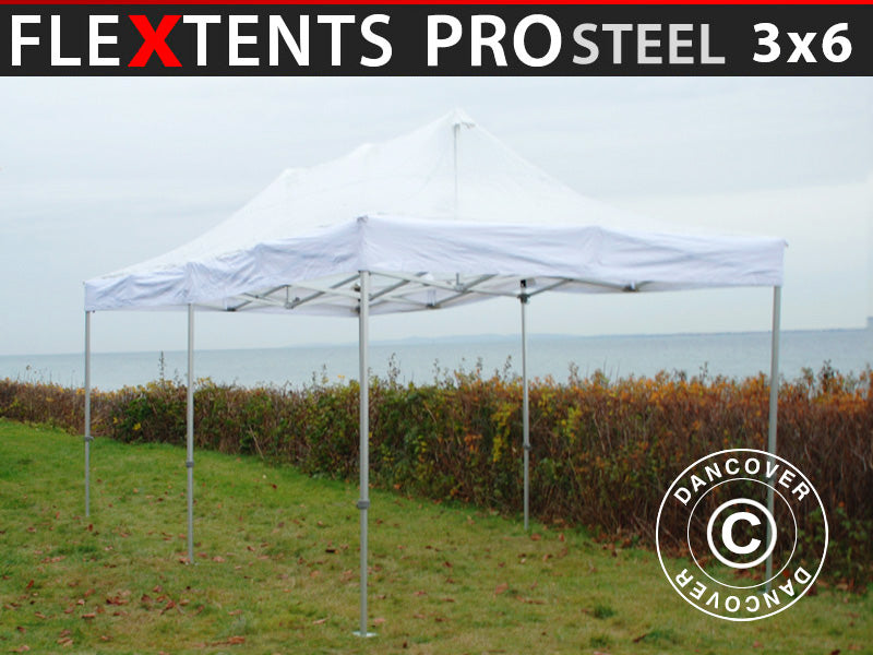 Foldetelt FleXtents PRO Steel 3x6m Transparent