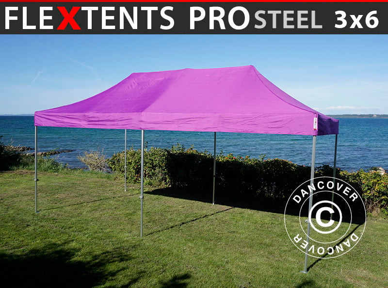 Foldetelt FleXtents PRO Steel 3x6m Lilla