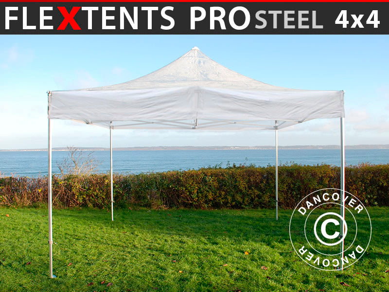 Foldetelt FleXtents PRO Steel 4x4m Transparent