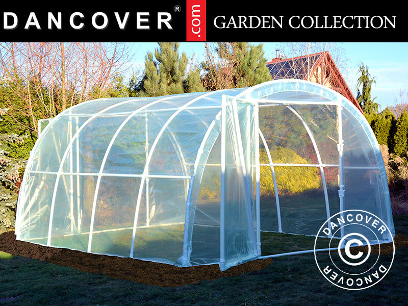 Polytunnel Drivhus 130, 3x4x2,1m, 12m², Transparent
