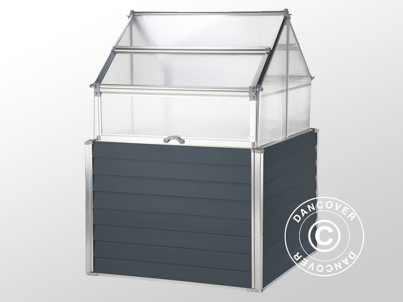 Minidrivhus 1,2x1,2x1,69m, 1,44m², Antracit