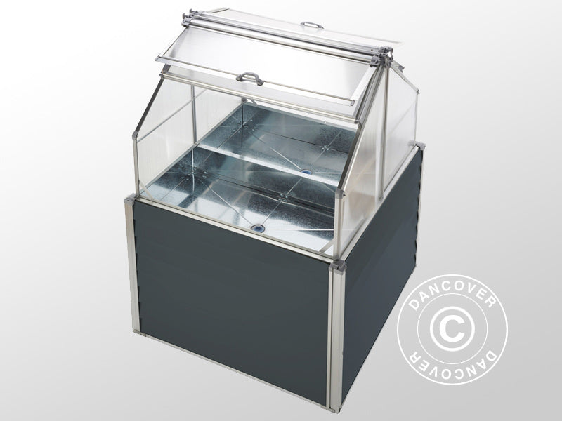 Minidrivhus 1,2x1,2x1,69m, 1,44m², Antracit