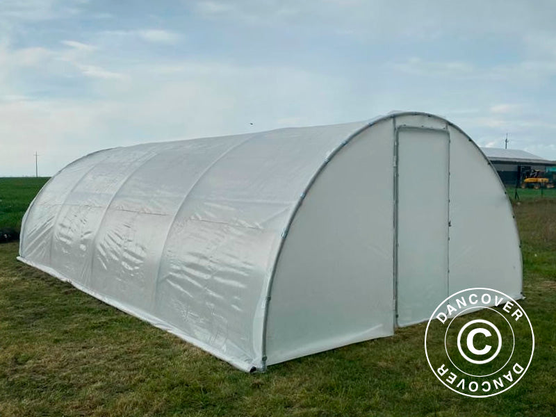 Cover til Polytunnel drivhus 4x8m, 150My, Semitransparent KUN 2 STK. TILBAGE