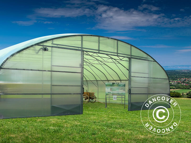 Drivhustunnel til gartnerier, 12x16x4,71m, Transparent