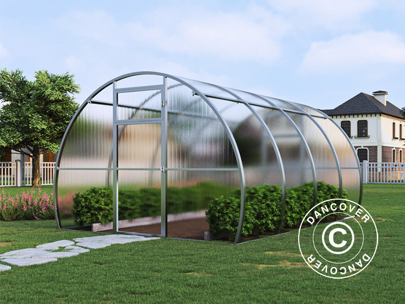 Drivhus polycarbonat, Strong NOVA 12m², 3x4m, Sølv