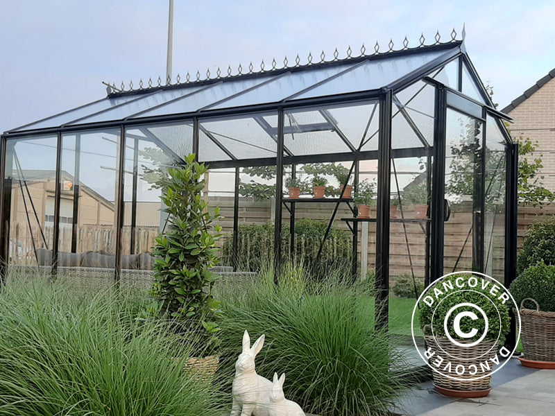 ACD Drivhus glas, FLORA 11,3m², 3,06x3,71x2,59m, Sort