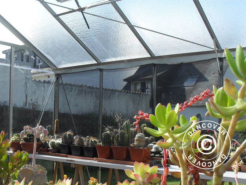 ACD Drivhus glas, FLORA 11,3m², 3,06x3,71x2,59m, Sølv