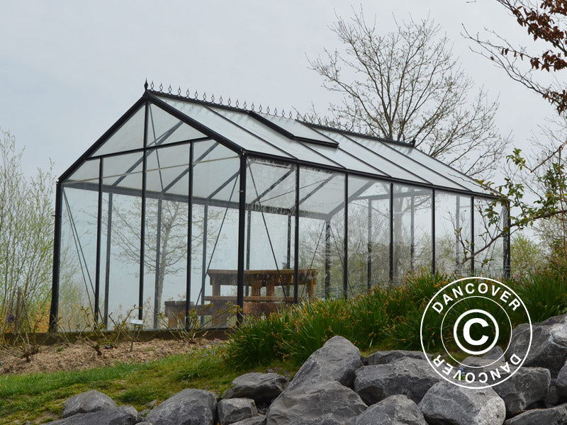 ACD Drivhus glas, FLORA 13,6m², 3,06x4,45x2,59m, Sort