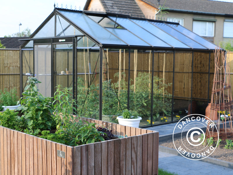 ACD Drivhus glas, FLORA 13,6m², 3,06x4,45x2,59m, Sort