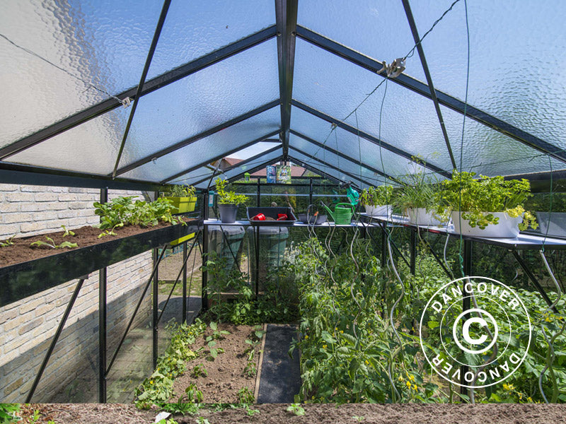 ACD Drivhus glas, FLORA 13,6m², 3,06x4,45x2,59m, Sort