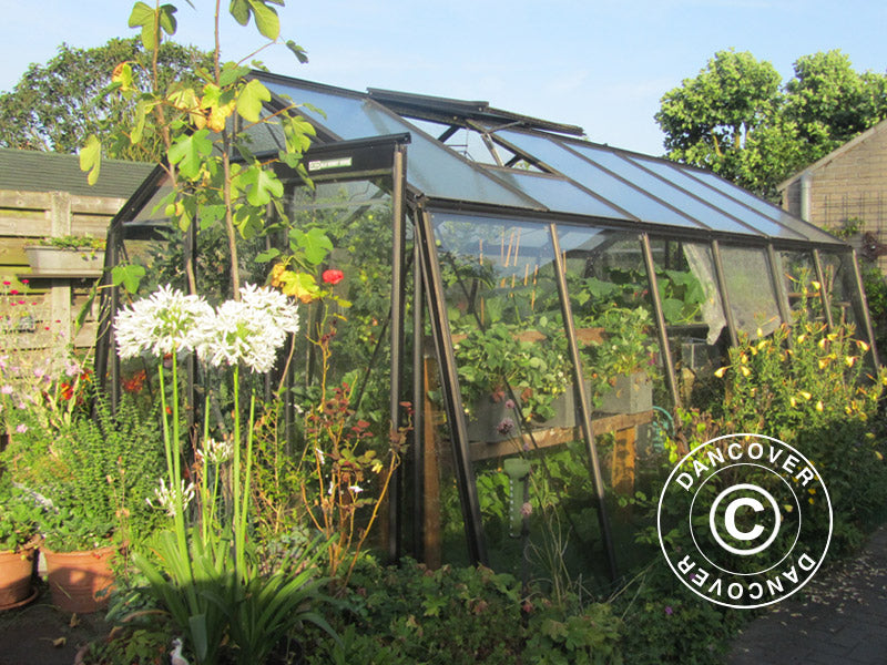 ACD Drivhus glas, VESTA 13,6m², 3,06x4,45x2,37m, Sort