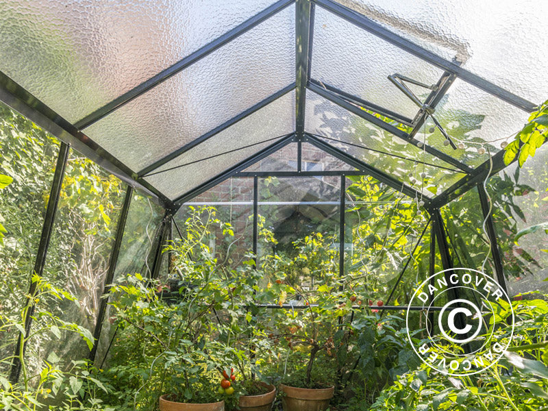 ACD Drivhus glas, VESTA 13,6m², 3,06x4,45x2,37m, Sort