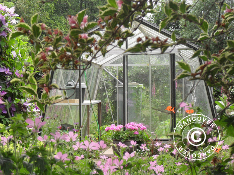 ACD Drivhus glas, VESTA 13,6m², 3,06x4,45x2,37m, Sølv