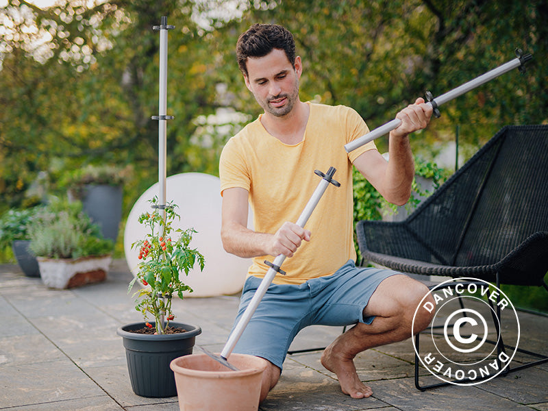 Plantestøtte m/clips, TOMATO BUDDY, Antracit/Sølv