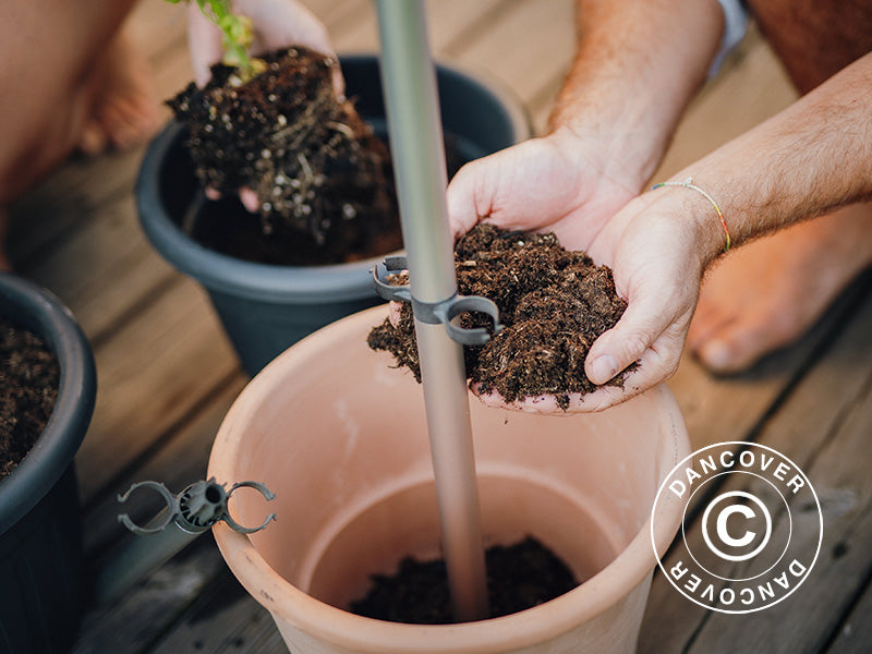 Plantestøtte m/clips, TOMATO BUDDY, Antracit/Sølv