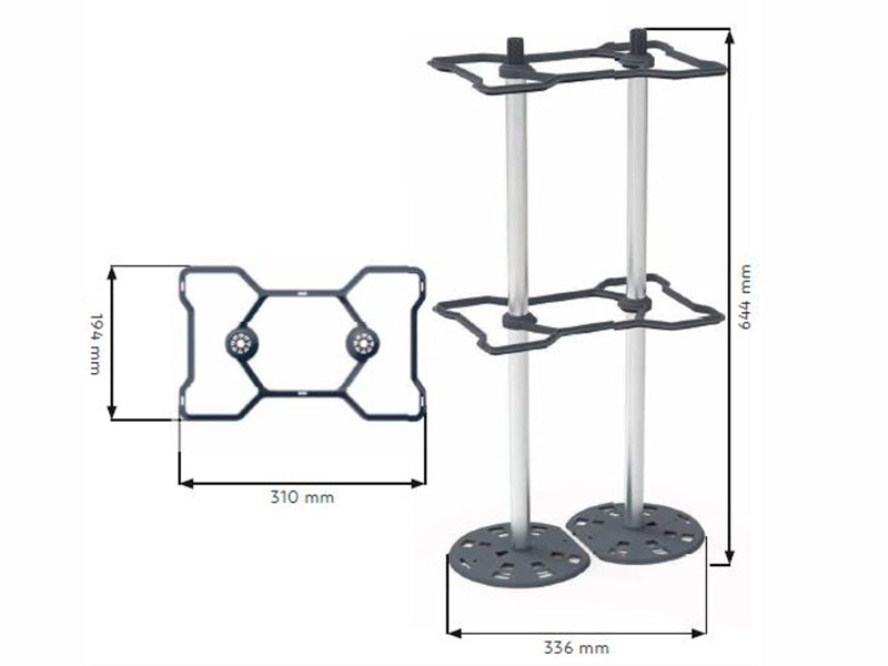 Plantestøtte, CHILI BUDDY, Antracit/Sølv