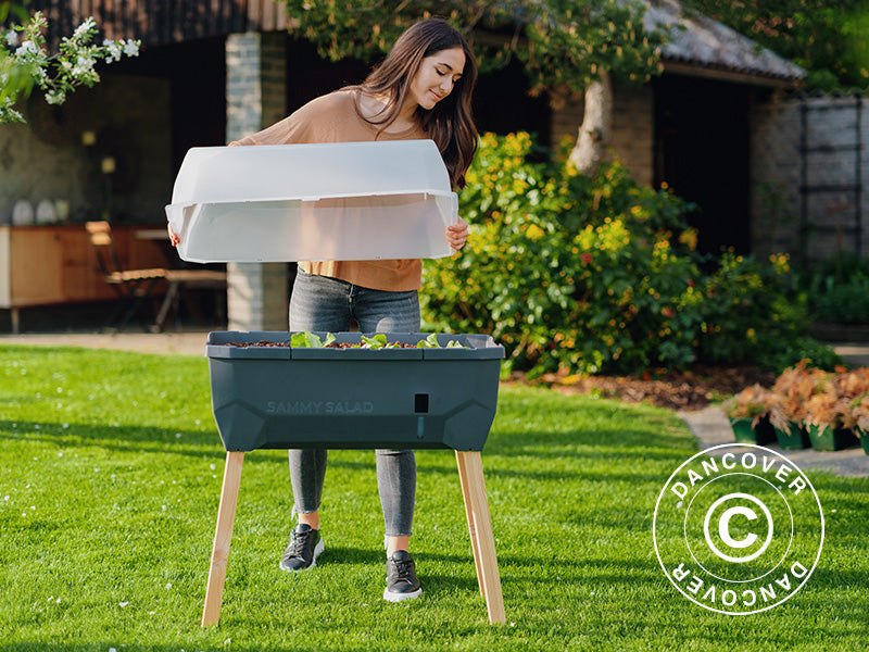 Højbed, SAMMY SALAD, m/låg og vandbeholder, Antracit