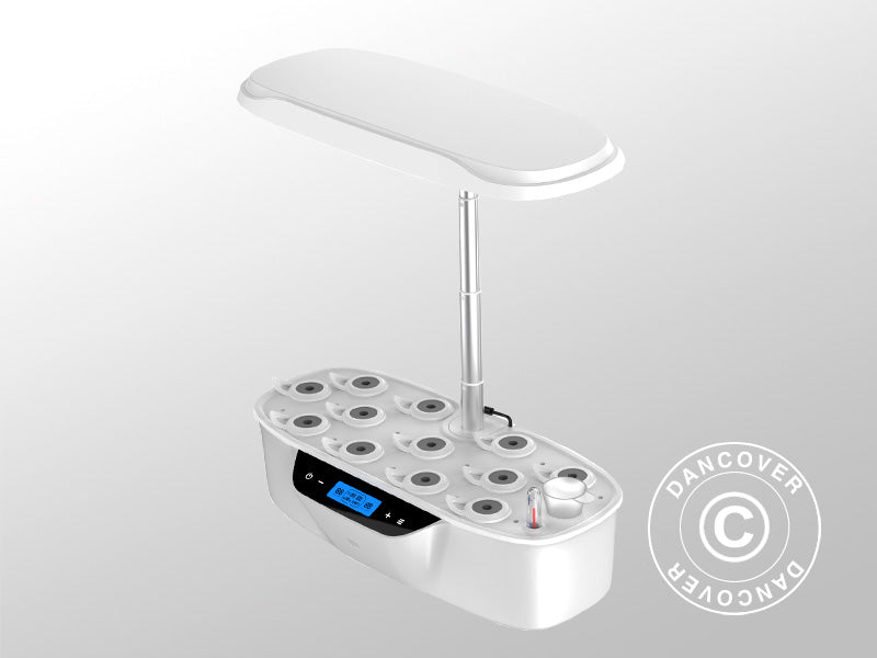 Hydroponisk plantekasse m/LED vækstlys, 0,204x0,40x0,195m, Hvid