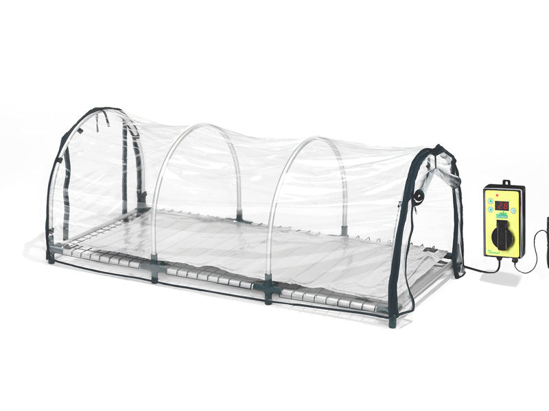 Minidrivhus propagator JUMBO XXL m/varmemåtte, 60x130x50cm, Transparent