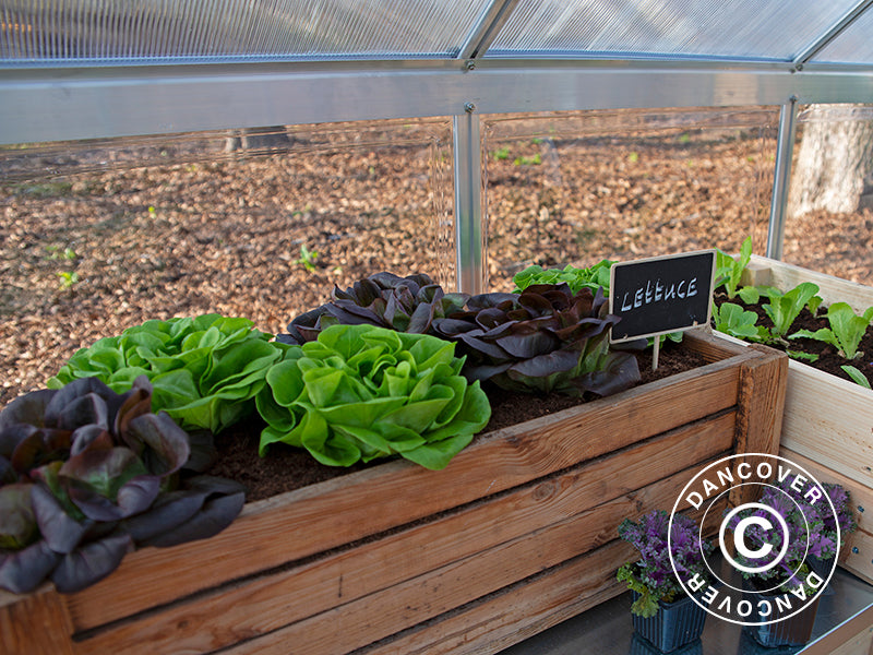 Drivhus polycarbonat Balance 14,81m², Palram/Canopia, 2,44x6,07x2,29m, Sølv