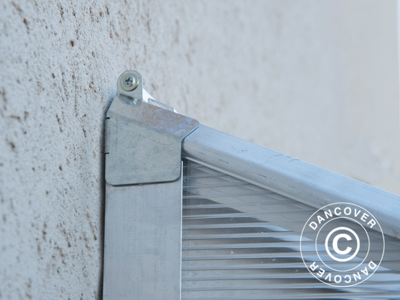 Vægdrivhus polycarbonat, 3,05m², Palram/Canopia, 1,25x2,44x2,25m, Sølv