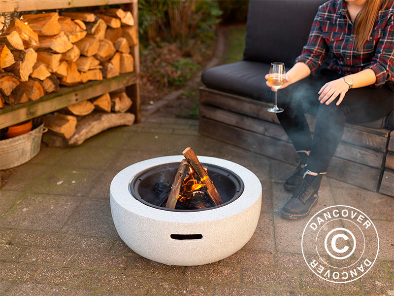 Bålfad Ø60x35cm, Grå/Sort