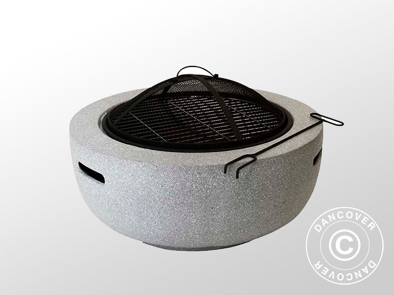 Bålfad Ø60x35cm, Grå/Sort