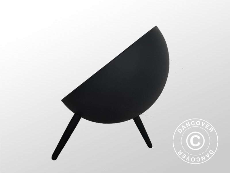 Bålfad Halvkugle, Ø60x65cm, Sort