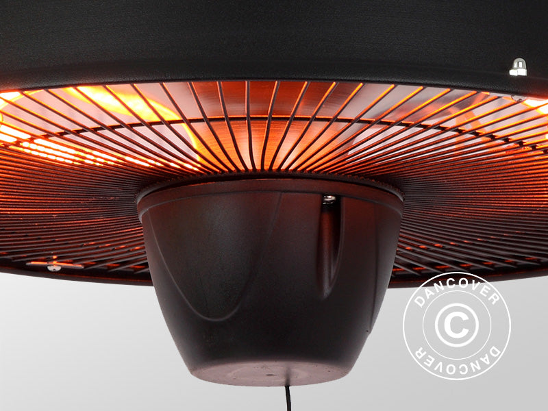 Terrassevarmer, varmelampe med karbon Irabu, 1500W, Sort