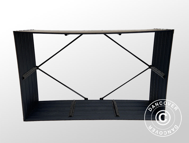 Brændeskur, højbed, GPPS, 1,5x0,5x1m, 0,75m², Brun KUN 3 STK. TILBAGE