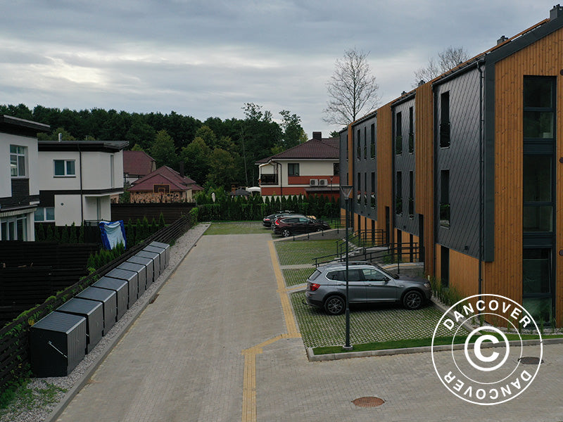 Cykelskur, Bicycle Storage Box, Trimetals, 1,96x0,89x1,33m, 1,74m², Antracit