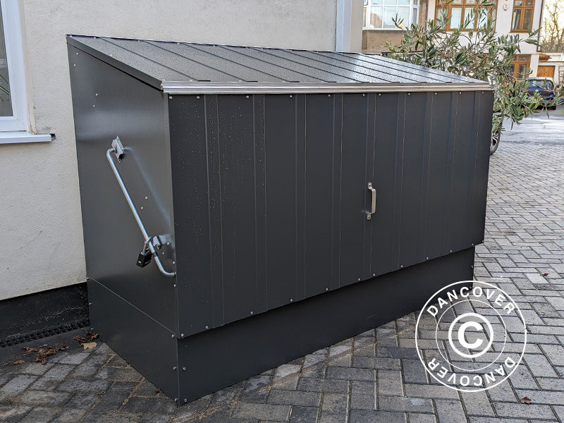 Cykelskur, Bicycle Storage Box, Trimetals, 1,96x0,89x1,33m, 1,74m², Antracit