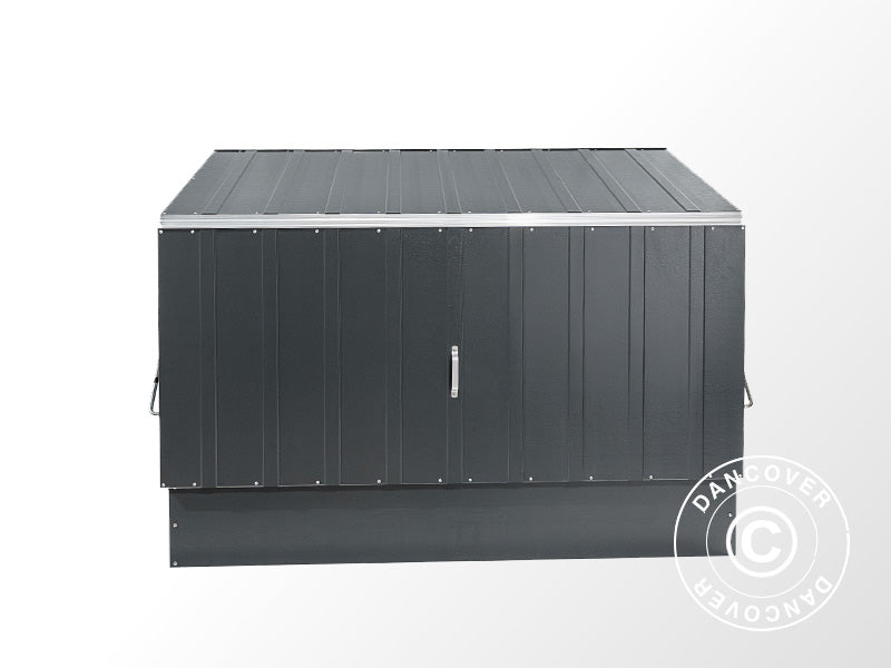Cykelskur, Bicycle Storage Box, Trimetals, 1,96x0,89x1,33m, 1,74m², Antracit