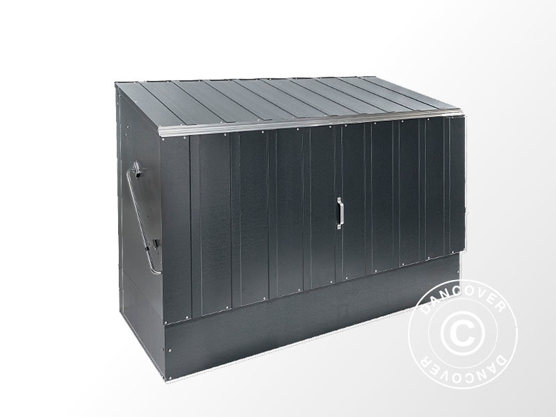 Cykelskur, Bicycle Storage Box, Trimetals, 1,96x0,89x1,33m, 1,74m², Antracit
