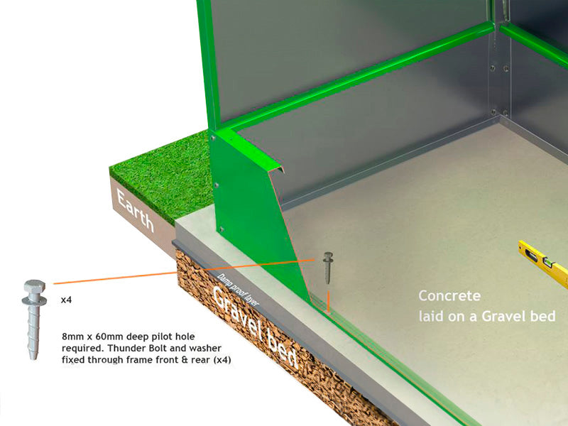 Cykelskur, Bicycle Storage Box, Trimetals, 1,96x0,89x1,33m, 1,74m², Antracit