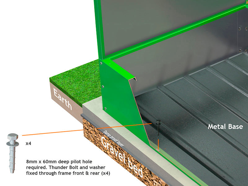 Cykelskur, Bicycle Storage Box, Trimetals, 1,96x0,89x1,33m, 1,74m², Antracit