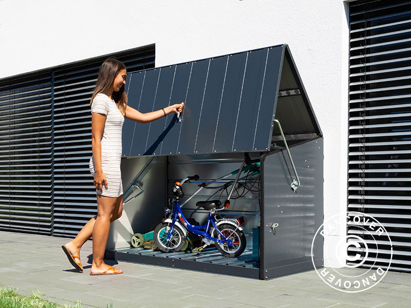 Redskabsskur, opbevaringsboks, Storeguard, Trimetals, 1,96x0,89x1,13m, 1,74m², Antracit