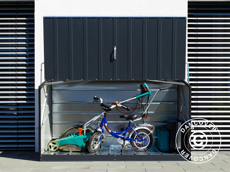 Redskabsskur, opbevaringsboks, Storeguard, Trimetals, 1,96x0,89x1,13m, 1,74m², Antracit