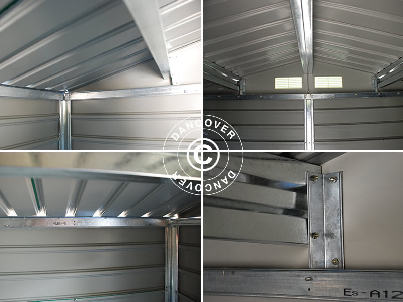 Redskabsskur 2,13x1,91x1,90m, 4,07m², ProShed®, Aluminium Grå