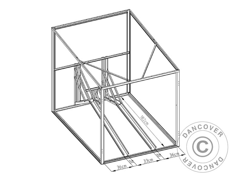Cykelskur 1,42x1,98x1,57m ProShed®, 2,81m², Antracit