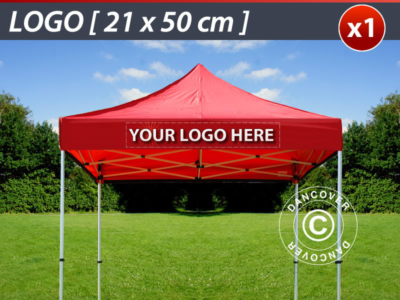 1 frisetryk 21x50cm til FleXtents, centreret